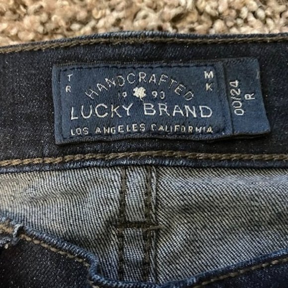 LUCKY BRAND * Dark Wash BROOKE SKINNY * Stretch JEANS * 00 / 24 R * EUC - Picture 5 of 9